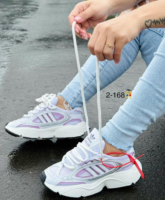 ADIDAS ADIPLUS DAMA GRIS X FUCSIA