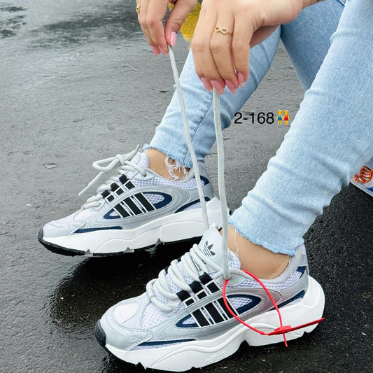 ADIDAS ADIPLUS DAMA GRIS X NEGRO