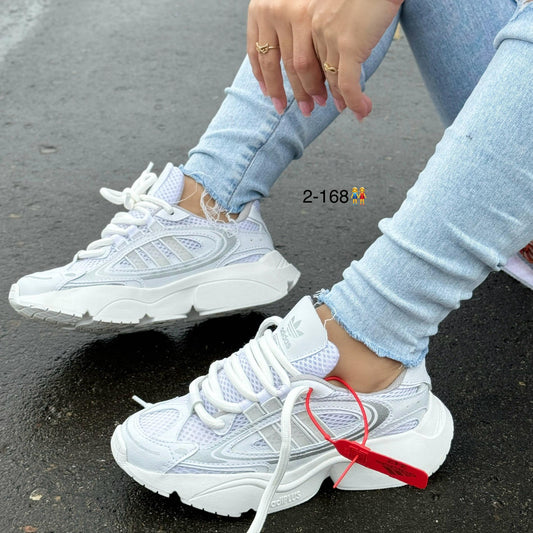 ADIDAS ADIPLUS DAMA GRIS X BLANCO