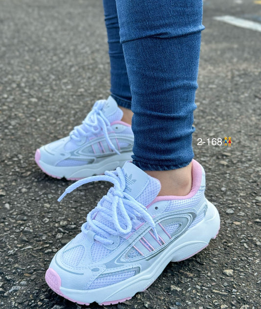ADIDAS ADIPLUS DAMA BLANCO X ROSA