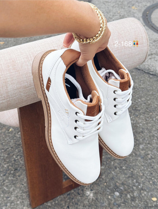 ZAPATO VELEZ BLANCO X MARRON