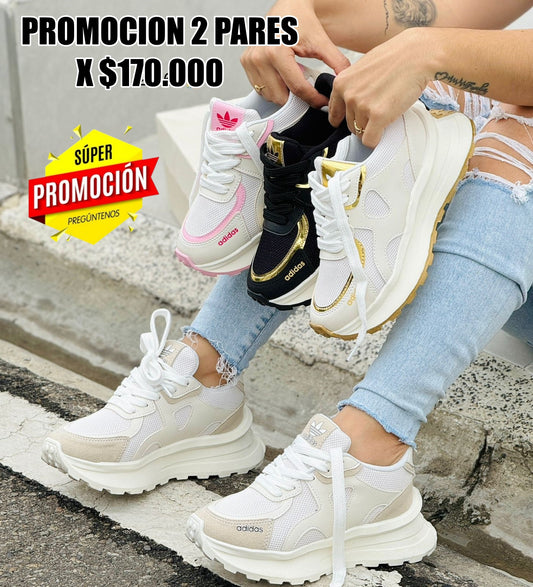 ADIDAS DAMA FULL PROMOCION 2 PARES