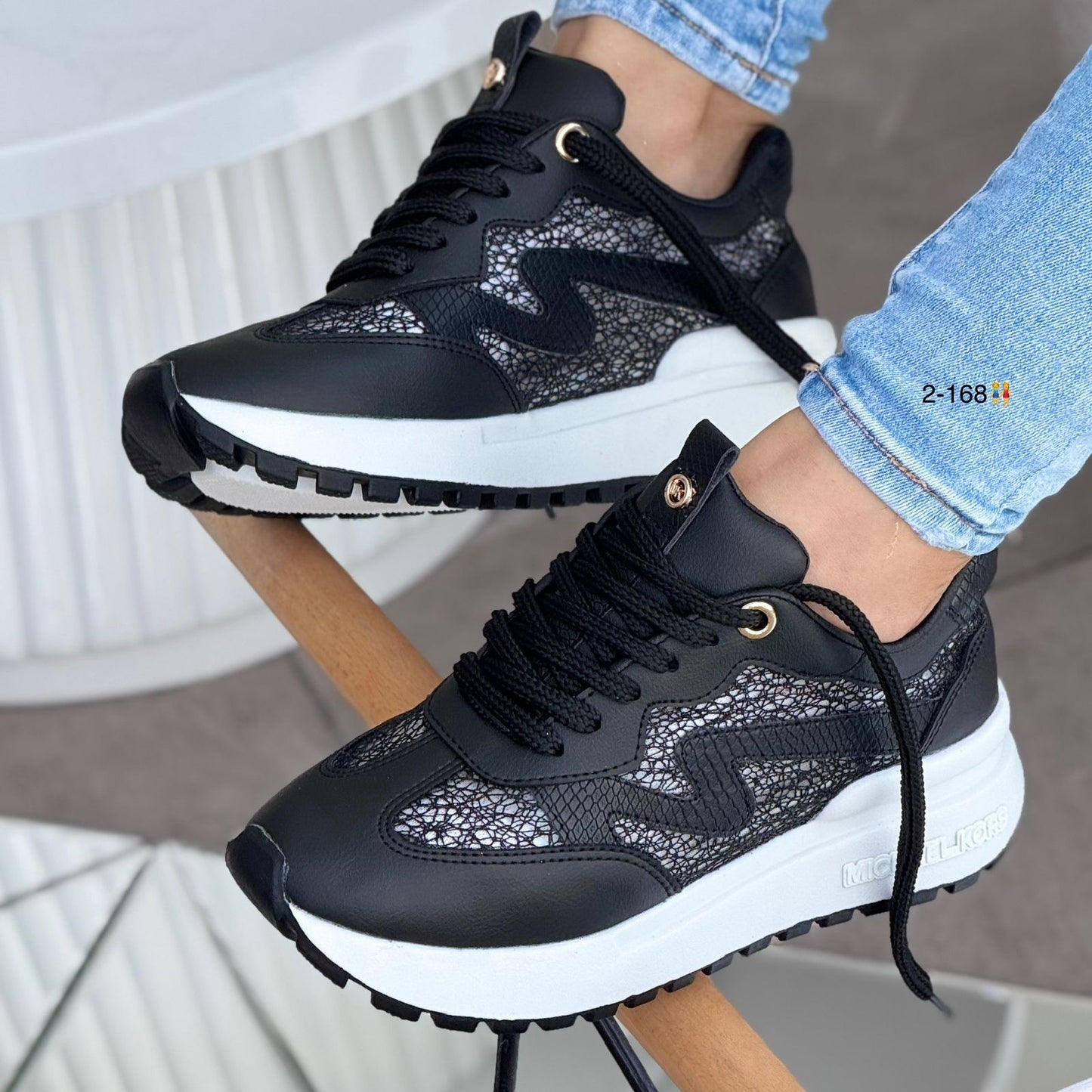 TENIS MICHAEL KORS DAMA NEGRO